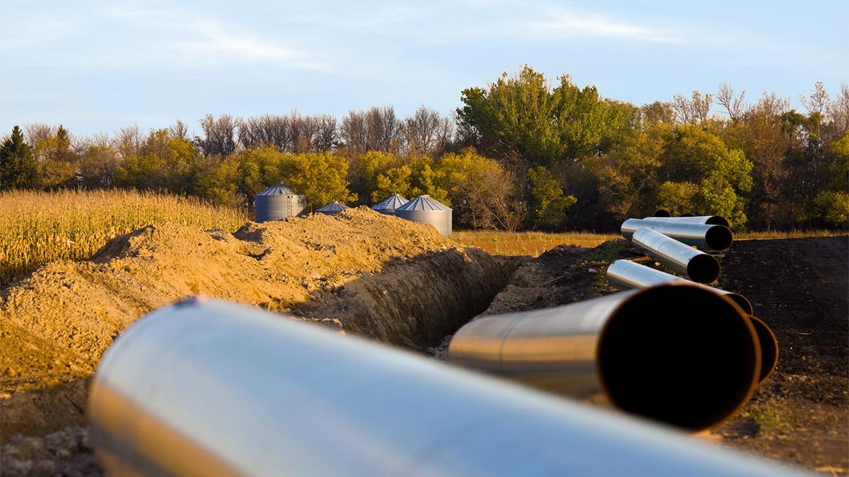 Pipelines in a field